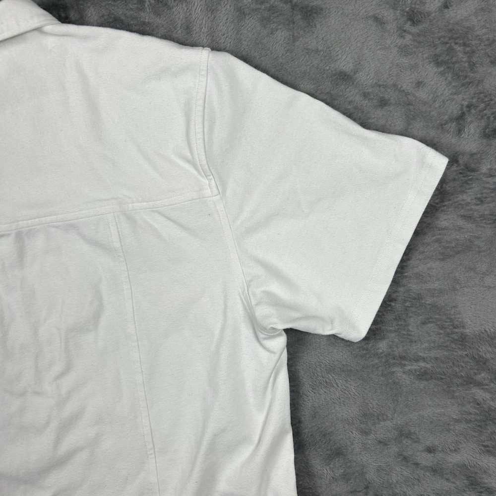 Western Rise Men's M White Short Sleeve Polo Golf Shirt Cotton Blend Stretch - Picture 9 of 14